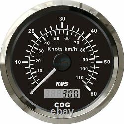 KUS Boat GPS Speedometer 0-60 Knots 110 km/h Marine /Truck Analogue Speed Gauge