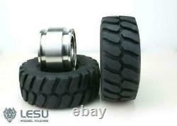 LESU Stainless Steel Wheel Hubs Metal for 1/15 Loader Truck RC Cars Model Spare