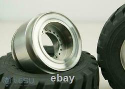 LESU Stainless Steel Wheel Hubs Metal for 1/15 Loader Truck RC Cars Model Spare