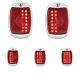Lh & Rh Sequential Led Tail Lights Stainless Steel For 1940-53 Chevy / Gmc Truck
