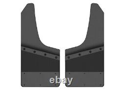 LIBRA Kick Back Mud Flaps 14 Rubber Stainless Steel Universal Pickup Truck SUV