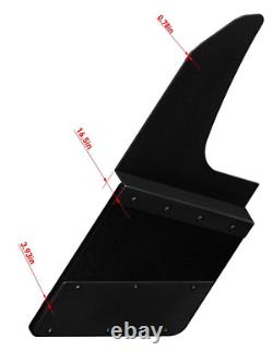 LIBRA Kick Back Mud Flaps 14 Rubber Stainless Steel Universal Pickup Truck SUV