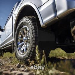 LIBRA Kick Back Mud Flaps 14 Rubber Stainless Steel Universal Pickup Truck SUV