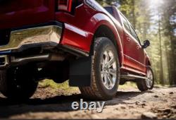 LIBRA Kick Back Mud Flaps 14 Rubber Stainless Steel Universal Pickup Truck SUV