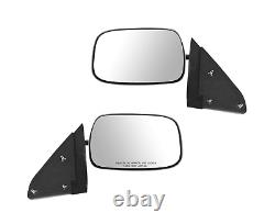 Manual Side View Mirrors Stainless Steel Pair Set for Chevy GMC Pickup Truck