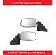 Manual Side View Mirrors Stainless Steel Pair Set For Chevy Gmc Pickup Truck