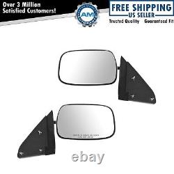 Manual Side View Mirrors Stainless Steel Pair Set for Chevy GMC Pickup Truck