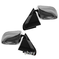 Manual Side View Mirrors Stainless Steel Pair Set for Chevy GMC Pickup Truck