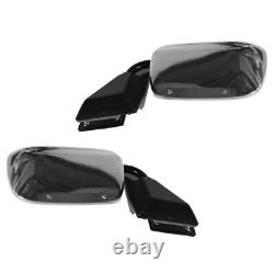 Manual Side View Mirrors Stainless Steel Pair Set for Chevy GMC Pickup Truck