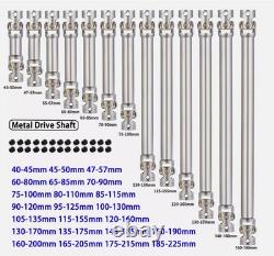 Metal Drive Shaft 40-225mm Stainless Steel for 1/14 Tamiya RC Tractor Truck Car