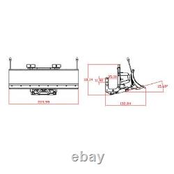 Metal Stainless Steel Snow Blade Spare for 1/14 RC Hydraulic Dumper Truck Tipper