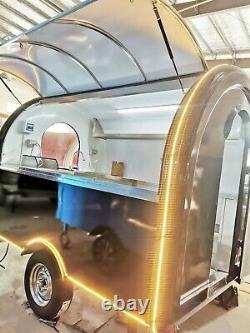 Mobile Food Cart Trailer Made to Order Stainless Steel Customized Food Truck
