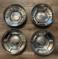 NEW 1969-1972 Chevy 1/2 Ton Wheel Center Rim Hubcap Lug Cover Dog Dish C10 Set 4