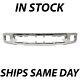 New Chrome Steel Bumper Face Bar For 2015 2016 2017 Ford F150 Truck With Fog 15-17