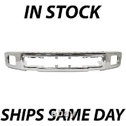 NEW Chrome Steel Bumper Face Bar for 2015 2016 2017 Ford F150 Truck With Fog 15-17