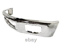 NEW Chrome Steel Bumper Face Bar for 2015 2016 2017 Ford F150 Truck With Fog 15-17
