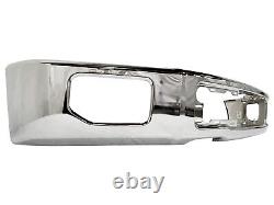 NEW Chrome Steel Bumper Face Bar for 2015 2016 2017 Ford F150 Truck With Fog 15-17