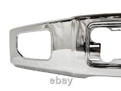 NEW Chrome Steel Bumper Face Bar for 2015 2016 2017 Ford F150 Truck With Fog 15-17