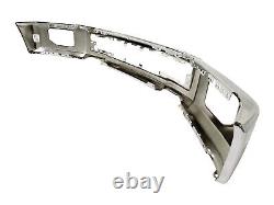 NEW Chrome Steel Bumper Face Bar for 2015 2016 2017 Ford F150 Truck With Fog 15-17