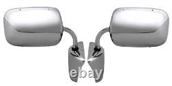 NEW Stainless Steel Side View Mirror Set / For 73-87 Chevy C/K Pickup Truck Pair