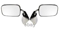 NEW Stainless Steel Side View Mirror Set / For 73-87 Chevy C/K Pickup Truck Pair