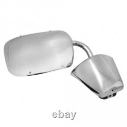 NEW Stainless Steel Side View Mirror Set / For 73-87 GMC C/K Pickup Truck Pair