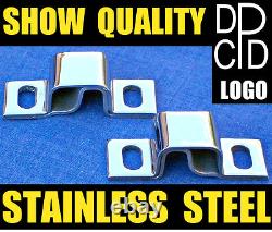 NOS PAIR 1930's DODGE TRUCK DPCD HOOD HINGE PIVOTS STAINLESS STEEL CHROME SHINE NOS PAIR 1930's DODGE TRUCK DPCD HOOD HINGE PIVOTS STAINLESS STEEL CHROME SHINE