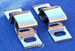 NOS PAIR 1930's DODGE TRUCK DPCD HOOD HINGE PIVOTS STAINLESS STEEL CHROME SHINE NOS PAIR 1930's DODGE TRUCK DPCD HOOD HINGE PIVOTS STAINLESS STEEL CHROME SHINE