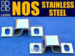 NOS PAIR 1930's DODGE TRUCK DPCD HOOD HINGE PIVOTS STAINLESS STEEL CHROME SHINE NOS PAIR 1930's DODGE TRUCK DPCD HOOD HINGE PIVOTS STAINLESS STEEL CHROME SHINE