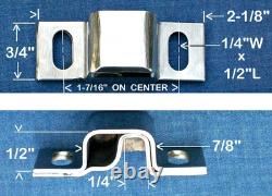 NOS PAIR 1930's DODGE TRUCK DPCD HOOD HINGE PIVOTS STAINLESS STEEL CHROME SHINE NOS PAIR 1930's DODGE TRUCK DPCD HOOD HINGE PIVOTS STAINLESS STEEL CHROME SHINE