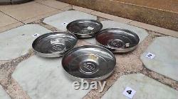 NOS Rare Datsun 510 Bluebird Dog Dish Hub Caps Wheel Covers 13 Stainless steel