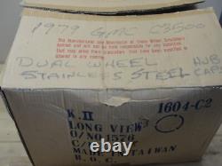 New 1979 Gmc C3500 Truck Duel Wheel Stainless Steel Wheel Stimulators Hubcaps