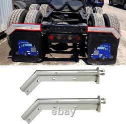 New 27 Inch Stainless Steel Spring Loaded Angled Mud Flap Bracket For Semi Truck