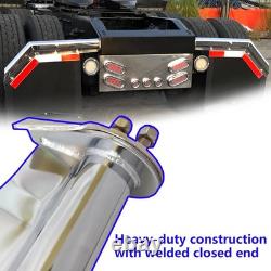 New 27 Inch Stainless Steel Spring Loaded Angled Mud Flap Bracket For Semi Truck