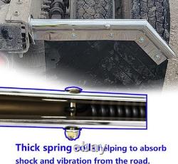 New 27 Inch Stainless Steel Spring Loaded Angled Mud Flap Bracket For Semi Truck