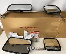 New Old Stock Truck Mirror Set Of 2, Stainless Steel, 9flat, 6convex, Universal