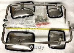 New Old Stock Truck Mirror Set Of 2, Stainless Steel, 9flat, 6convex, Universal