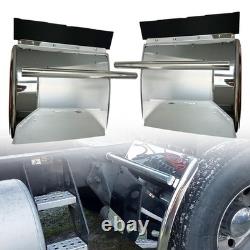 New Pair Stainless Steel Quarter Fender 24x 27 for most Semi Truck Freig
