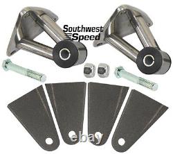 New Sbc Bbc Urethane Engine Mount Kit, Chevy, Gmc Truck, Weld-in, Stainless Steel