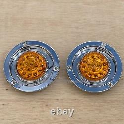 New Stainless Steel Bunk Light Adapter KIT with AMBER Watermelon LED (2/SET)