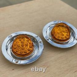 New Stainless Steel Bunk Light Adapter KIT with AMBER Watermelon LED (2/SET)