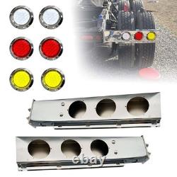 New Stainless Steel Spring-Loaded Mud Flap Hanger LED Light Bar for Semi Truck