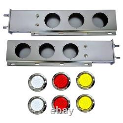 New Stainless Steel Spring-Loaded Mud Flap Hanger LED Light Bar for Semi Truck