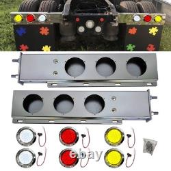 New Stainless Steel Spring-Loaded Mud Flap Hanger LED Light Bar for Semi Truck