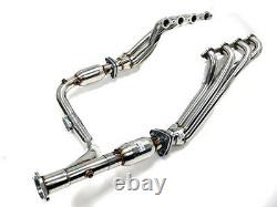OBX Long Tube Header withCats Fit 2007-08 Chevy GMC SUV Truck 4.8 5.3 6.0L 2/4WD