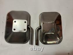 OEM Ford Truck 1967-79 West Coast Tow Patina Stainless Steel Swing Mirrors