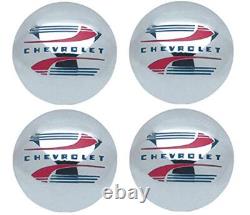 OER Reproduction Stainless Steel Hub Cap Set 1941-1946 Chevy Pickup Truck 1/2Ton
