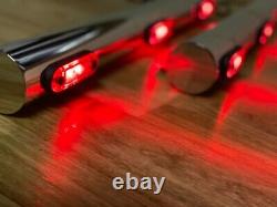 ONE PAIR UNIVERSAL STAINLESS STEEL LIGHT BAR 60 CM Whit 5 LEDs LORRY TRUCK VAN