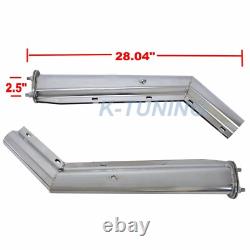 PAIR 28 Stainless Steel Angled Mud Flap Hangers 2.5 Spring Loaded Semi Truck