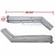 Pair 28 Stainless Steel Angled Mud Flap Hangers 2.5 Spring Loaded Semi Truck